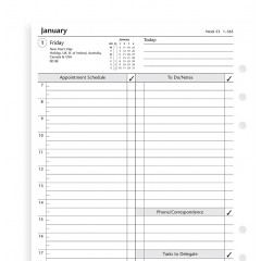 Day Per Page Diary With Appointments In English Only